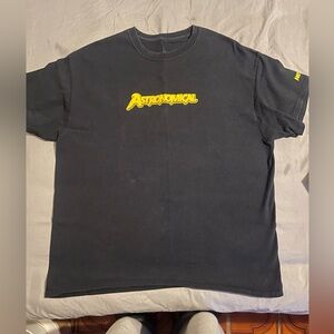 Travis Scott Black Tee with Yellow Astronomical Logo Fortnite